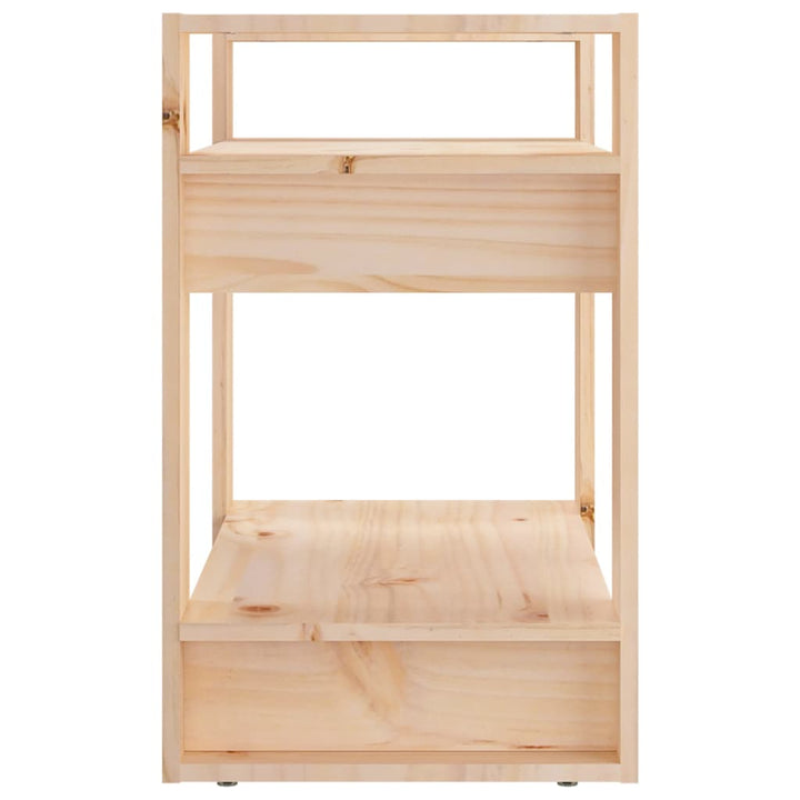 bogreol/rumdeler 60x35x57 cm massivt fyrretræ