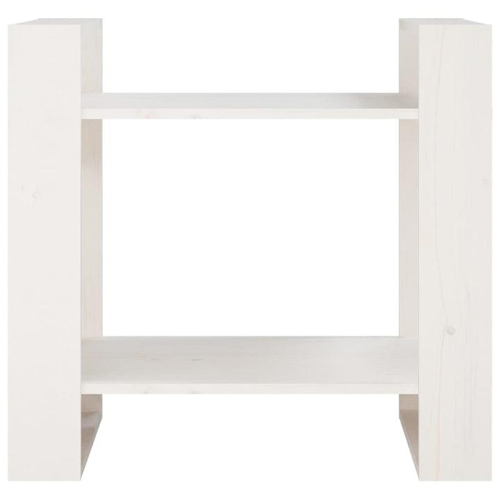 bogreol/rumdeler 60x35x57 cm massivt fyrretræ hvid