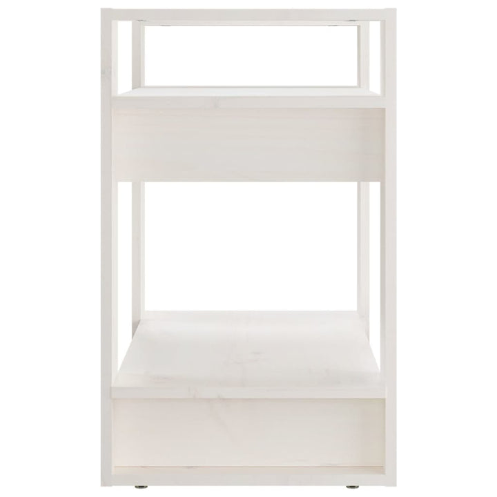 bogreol/rumdeler 60x35x57 cm massivt fyrretræ hvid