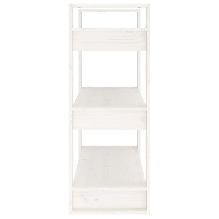 bogreol/rumdeler 80x35x91 cm massivt fyrretræ hvid
