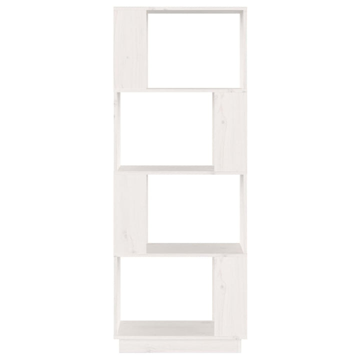 bogreol/rumdeler 51x25x132 cm massivt fyrretræ hvid