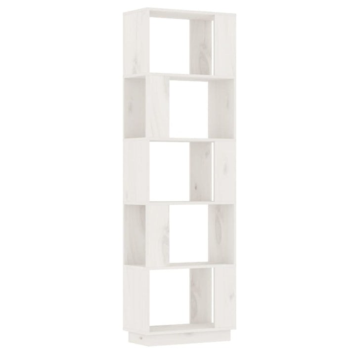 bogreol/rumdeler 51x25x163,5 cm massivt fyrretræ hvid