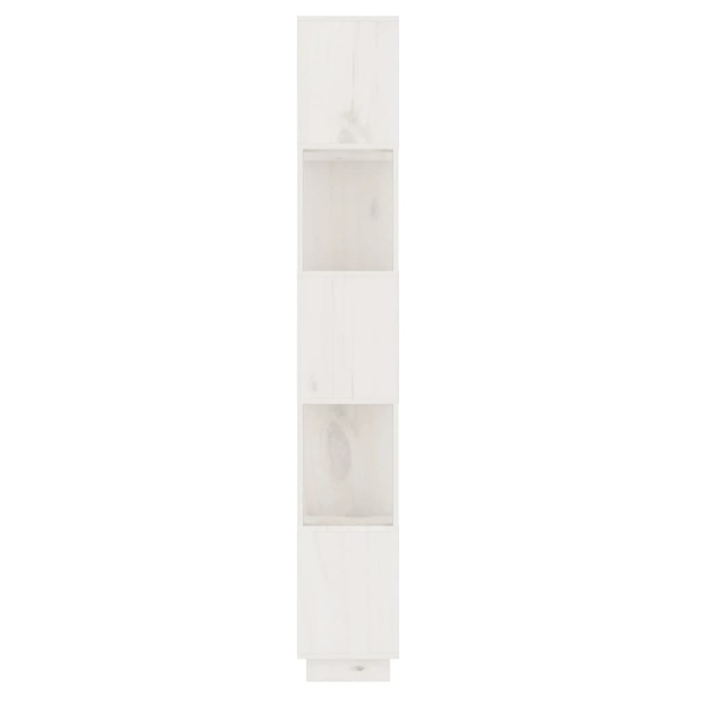 bogreol/rumdeler 51x25x163,5 cm massivt fyrretræ hvid