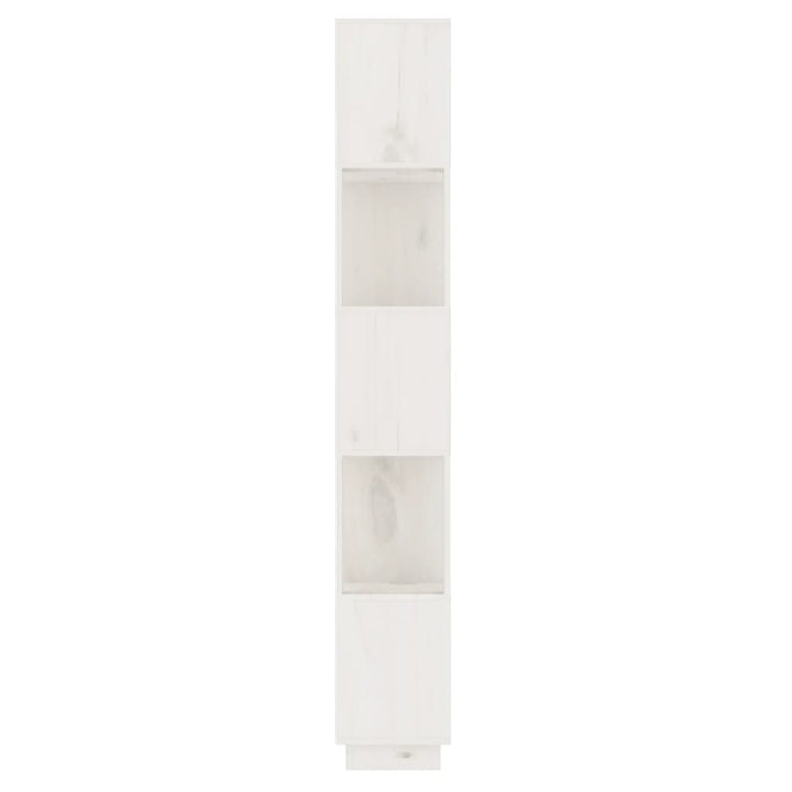 bogreol/rumdeler 51x25x163,5 cm massivt fyrretræ hvid