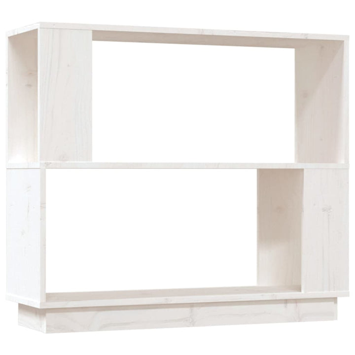 bogreol/rumdeler 80x25x70 cm massivt fyrretræ hvid