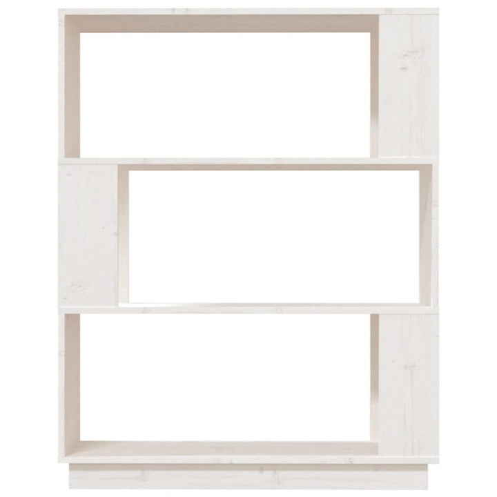 bogreol/rumdeler 80x25x101 cm massivt fyrretræ hvid