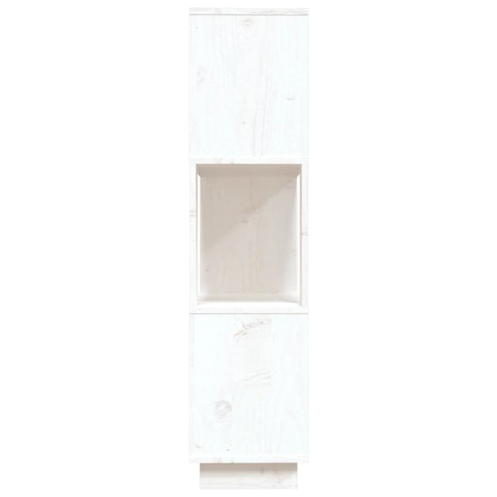 bogreol/rumdeler 80x25x101 cm massivt fyrretræ hvid