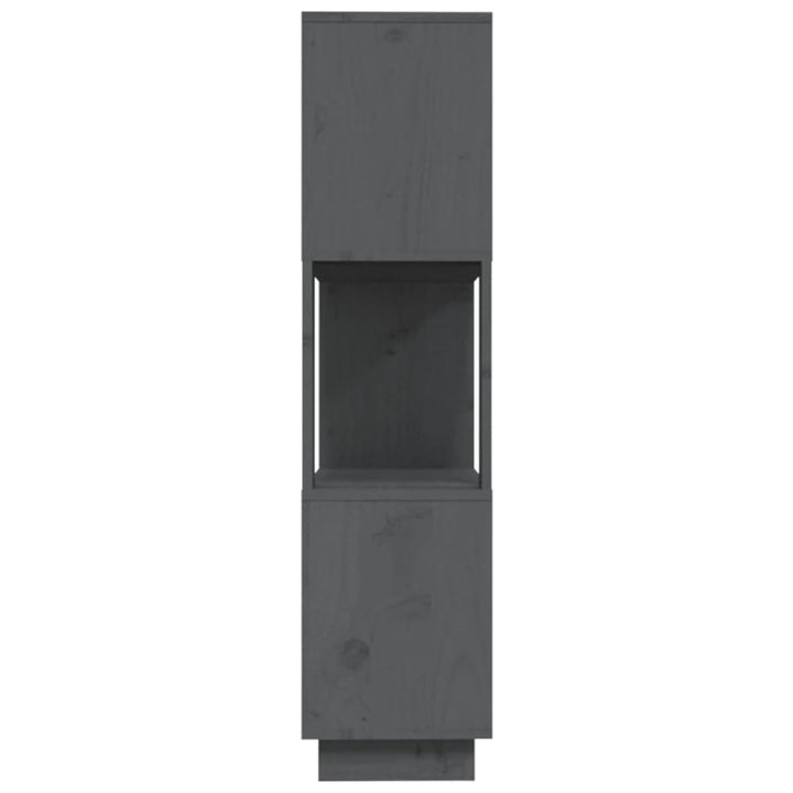 bogreol/rumdeler 80x25x101 cm massivt fyrretræ grå
