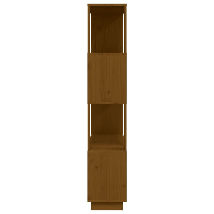 bogreol/rumdeler 80x25x132 cm massivt fyrretræ gyldenbrun