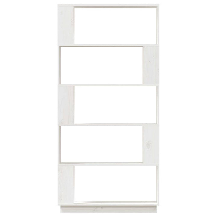 bogreol/rumdeler 80x25x163,5 cm massivt fyrretræ hvid