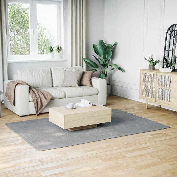 gulvtæppe 160x230 cm blødt plys skridsikkert vaskbart lysegrå