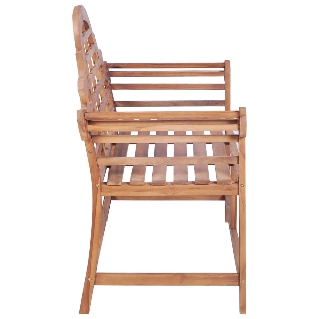 havebænk 127x58,5x92,5 cm massivt teaktræ