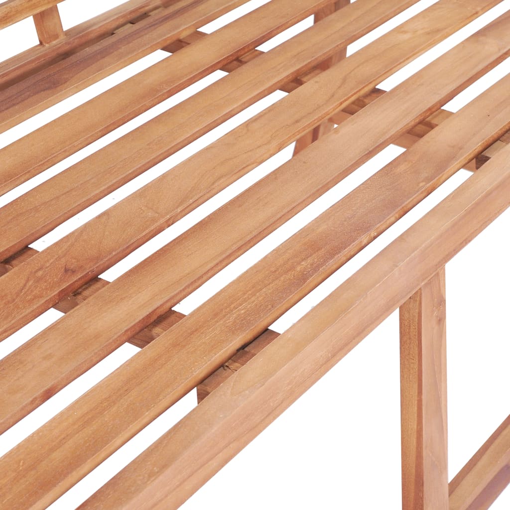 havebænk 127x58,5x92,5 cm massivt teaktræ
