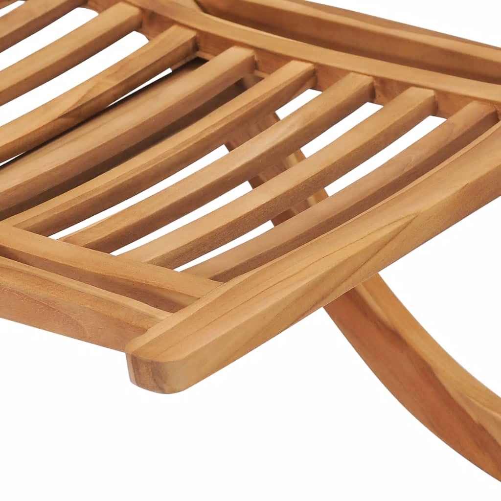 foldbar havestol 50x90x69 cm massivt teaktræ