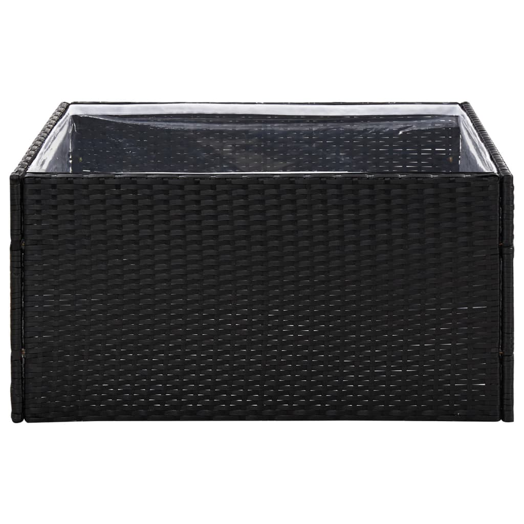 havebord 80x80x40 cm polyrattan sort