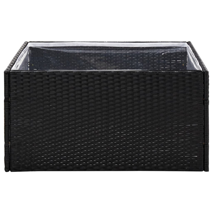 havebord 80x80x40 cm polyrattan sort
