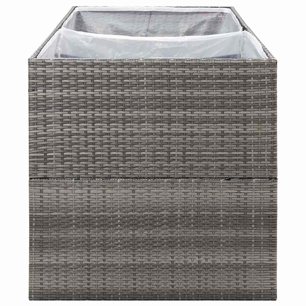 plantekasse 157x80x80 cm polyrattan grå