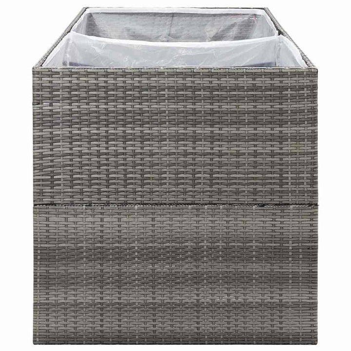plantekasse 157x80x80 cm polyrattan grå