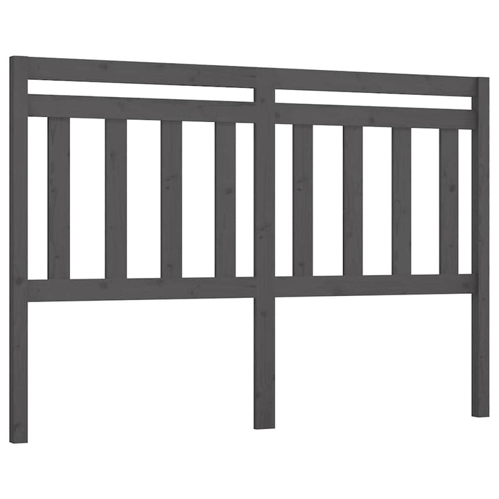 sengegærde 156x4x100 cm massivt fyrretræ grå