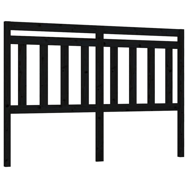 sengegærde 166x4x100 cm massivt fyrretræ sort