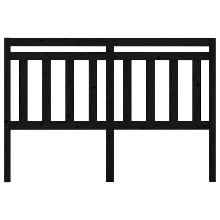 sengegærde 166x4x100 cm massivt fyrretræ sort