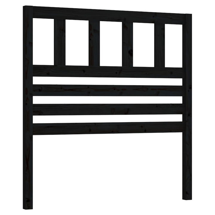 sengegærde 106x4x100 cm massivt fyrretræ sort