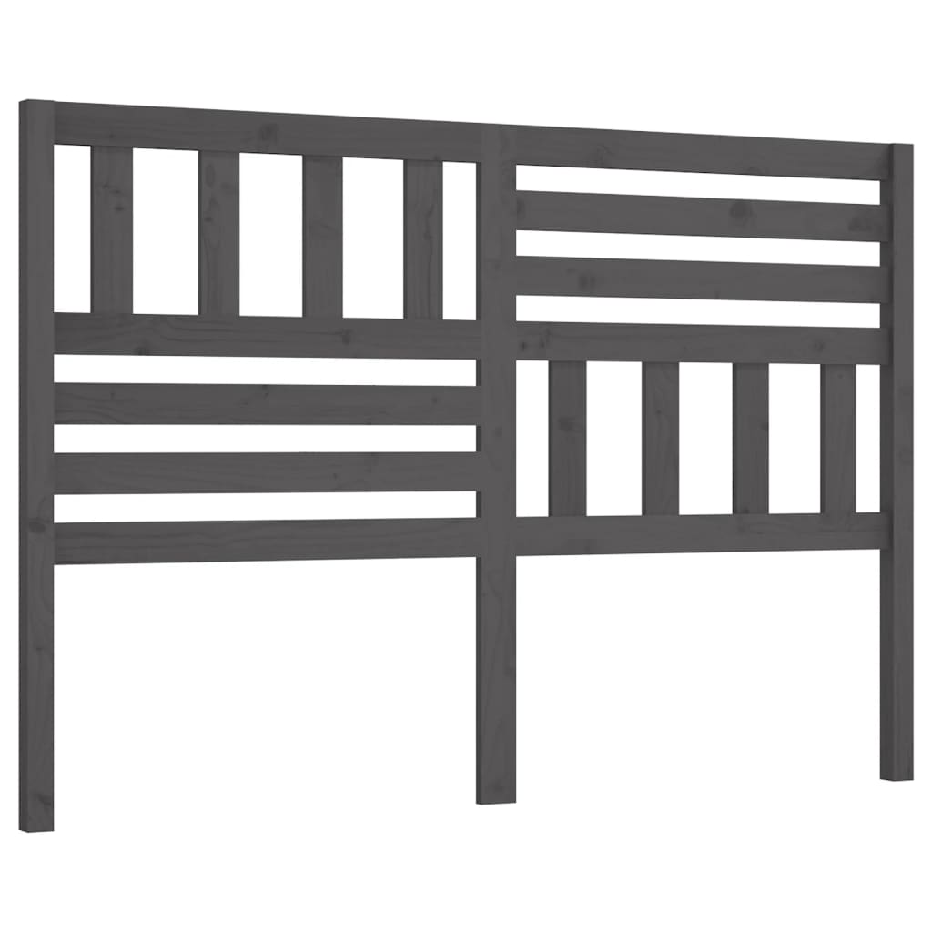 sengegærde 156x4x100 cm massivt fyrretræ grå
