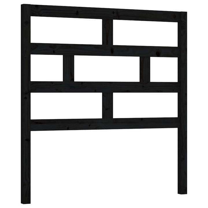 sengegærde 106x4x100 cm massivt fyrretræ sort