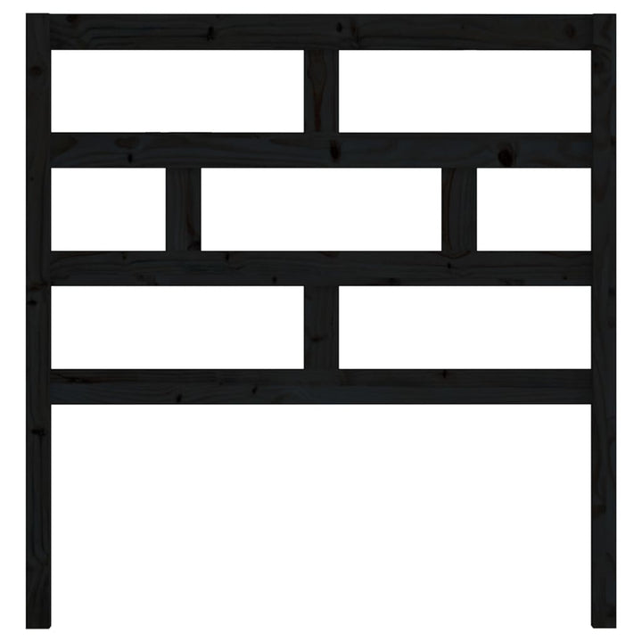 sengegærde 106x4x100 cm massivt fyrretræ sort