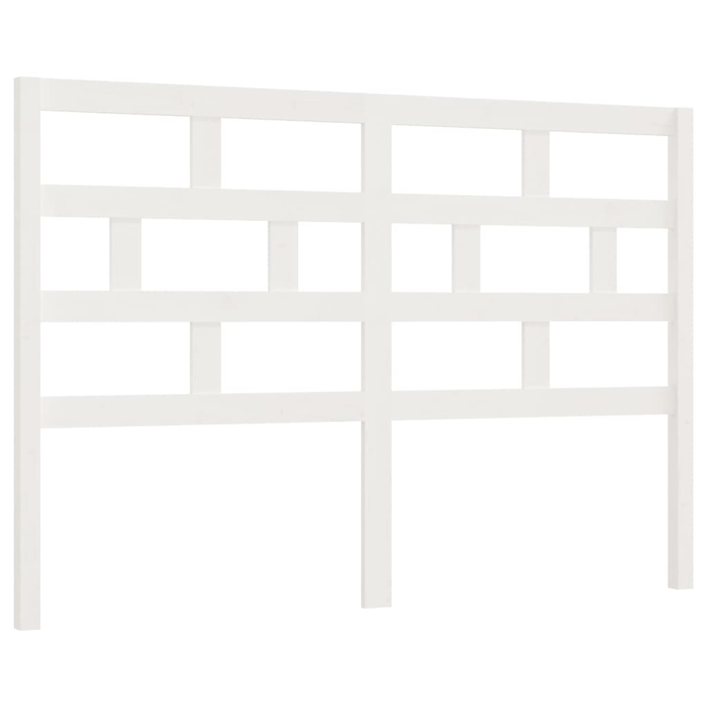 sengegærde 126x4x100 cm massivt fyrretræ hvid