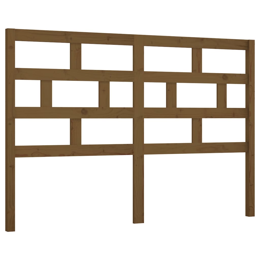 sengegærde 126x4x100 cm massivt fyrretræ gyldenbrun
