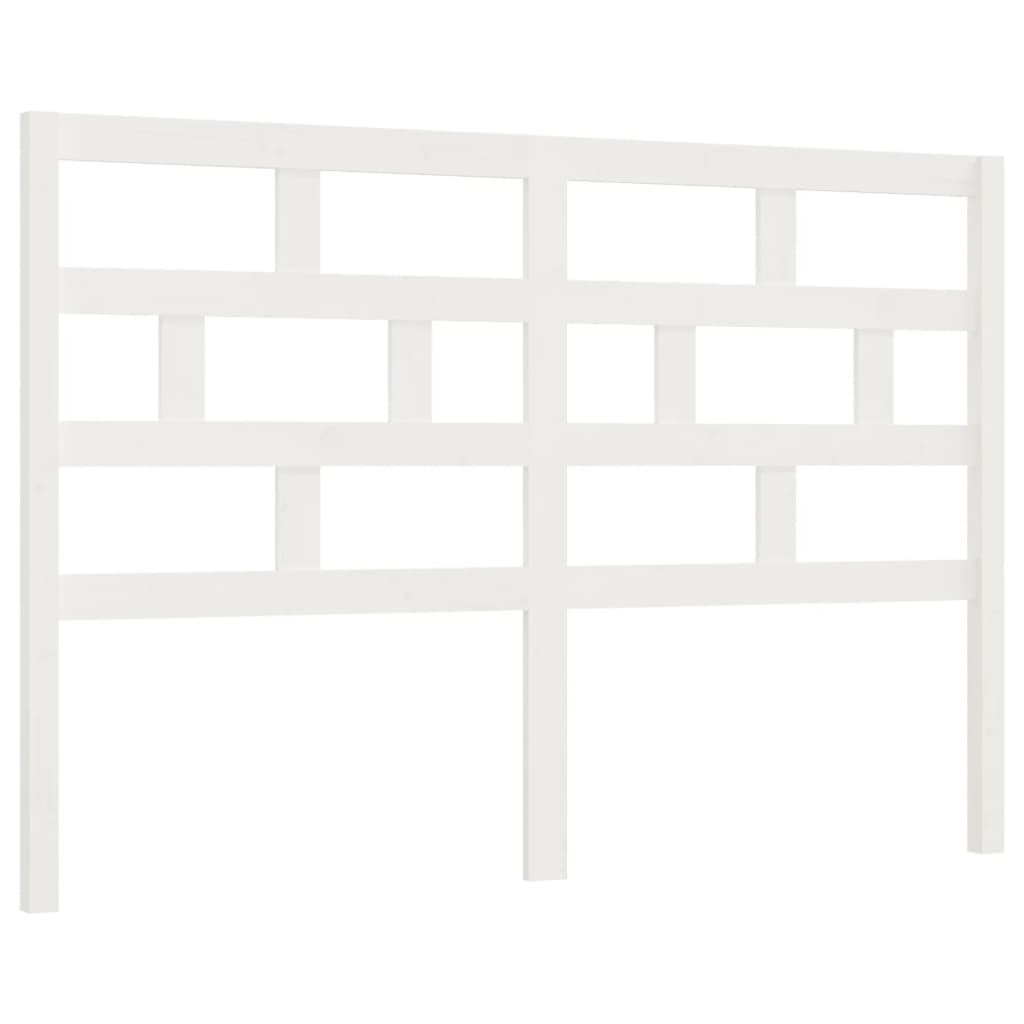 sengegærde 141x4x100 cm massivt fyrretræ hvid