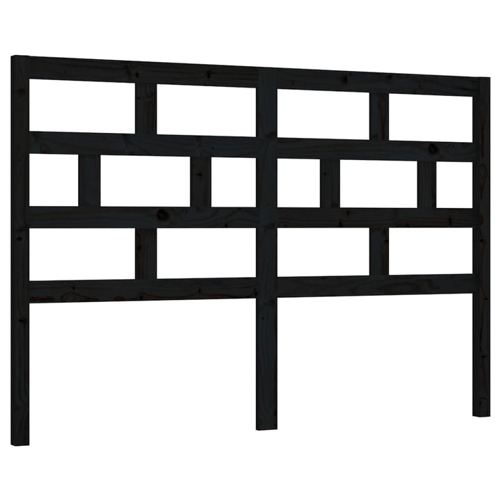 sengegærde 166x4x100 cm massivt fyrretræ sort