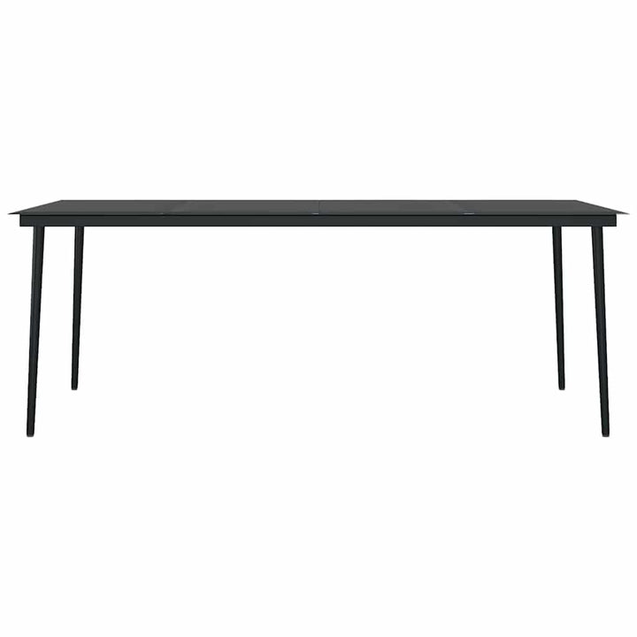 spisebordssæt til haven 9 dele med hynder sort