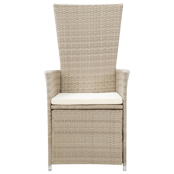 spisebordssæt til haven 7 dele med hynder beige