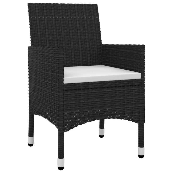 spisebordssæt til haven 5 dele med hynder polyrattan og glas