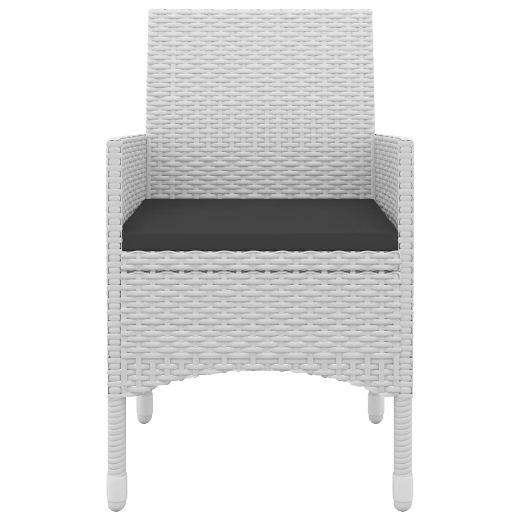 spisebordssæt til haven 5 dele med hynder polyrattan og glas