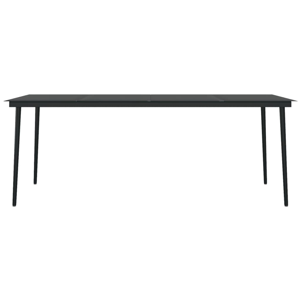spisebordssæt til haven 9 dele med hynder polyrattan og glas