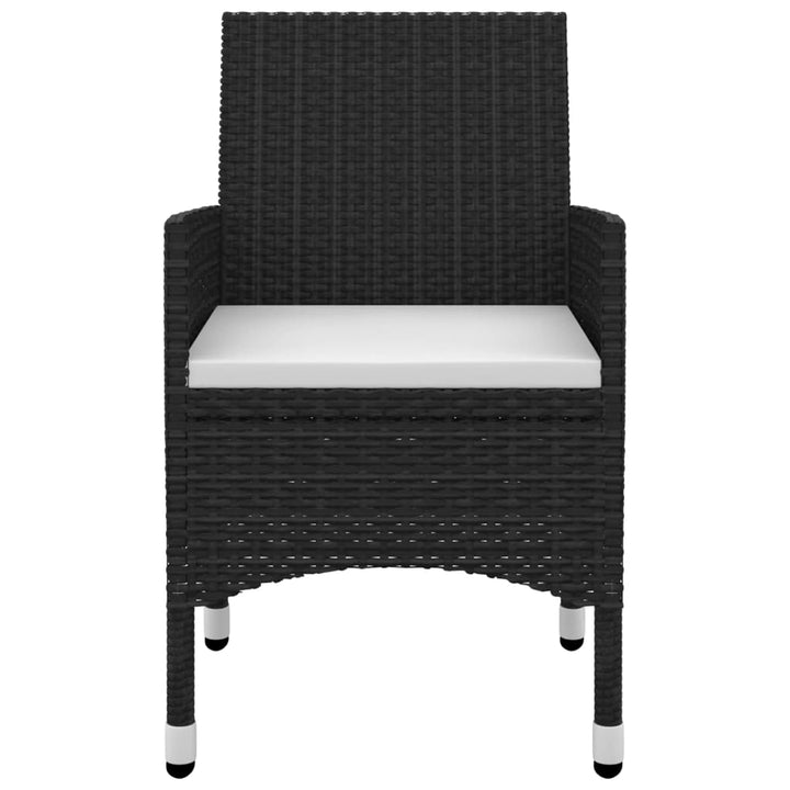 spisebordssæt til haven 5 dele med hynder polyrattan og glas