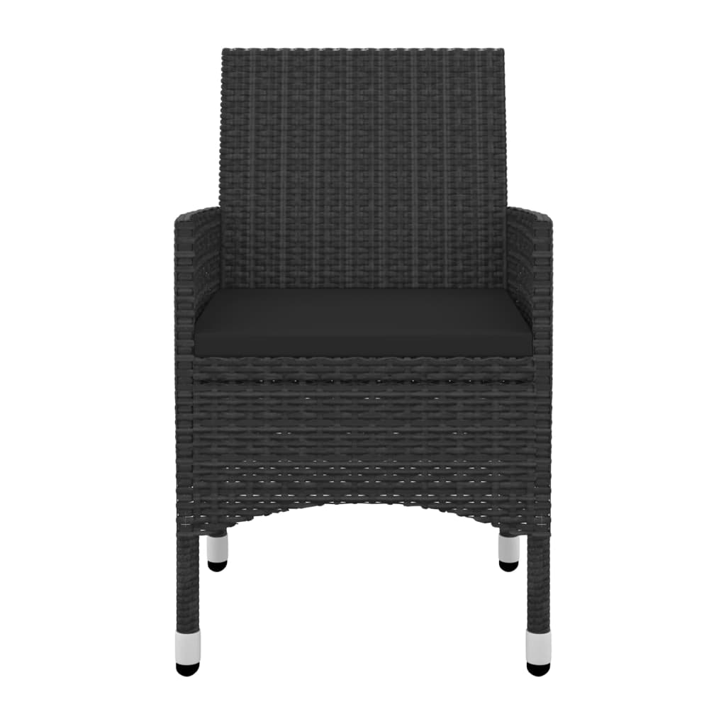 spisebordssæt til haven 7 dele med hynder polyrattan og glas