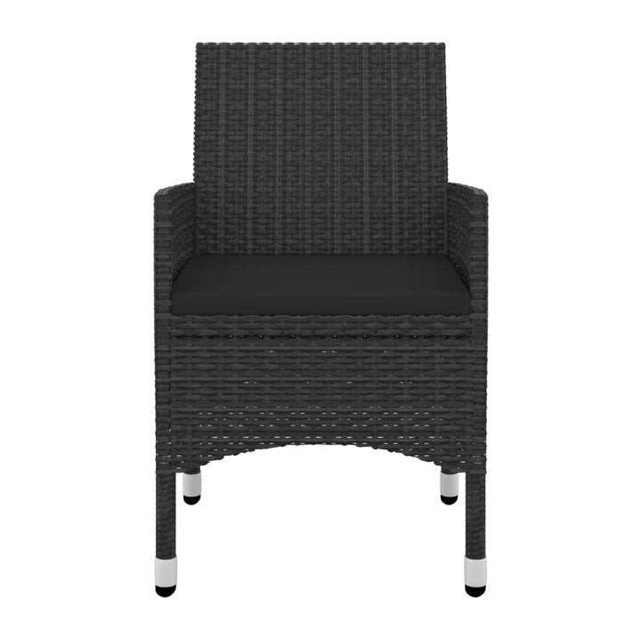 spisebordssæt til haven 7 dele med hynder polyrattan og glas
