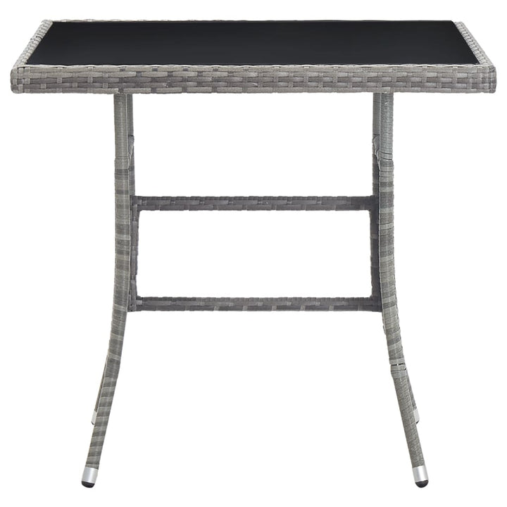 havebord 80x80x74 cm polyrattan grå