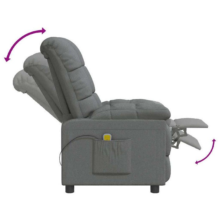 massagestol stof mørkegrå