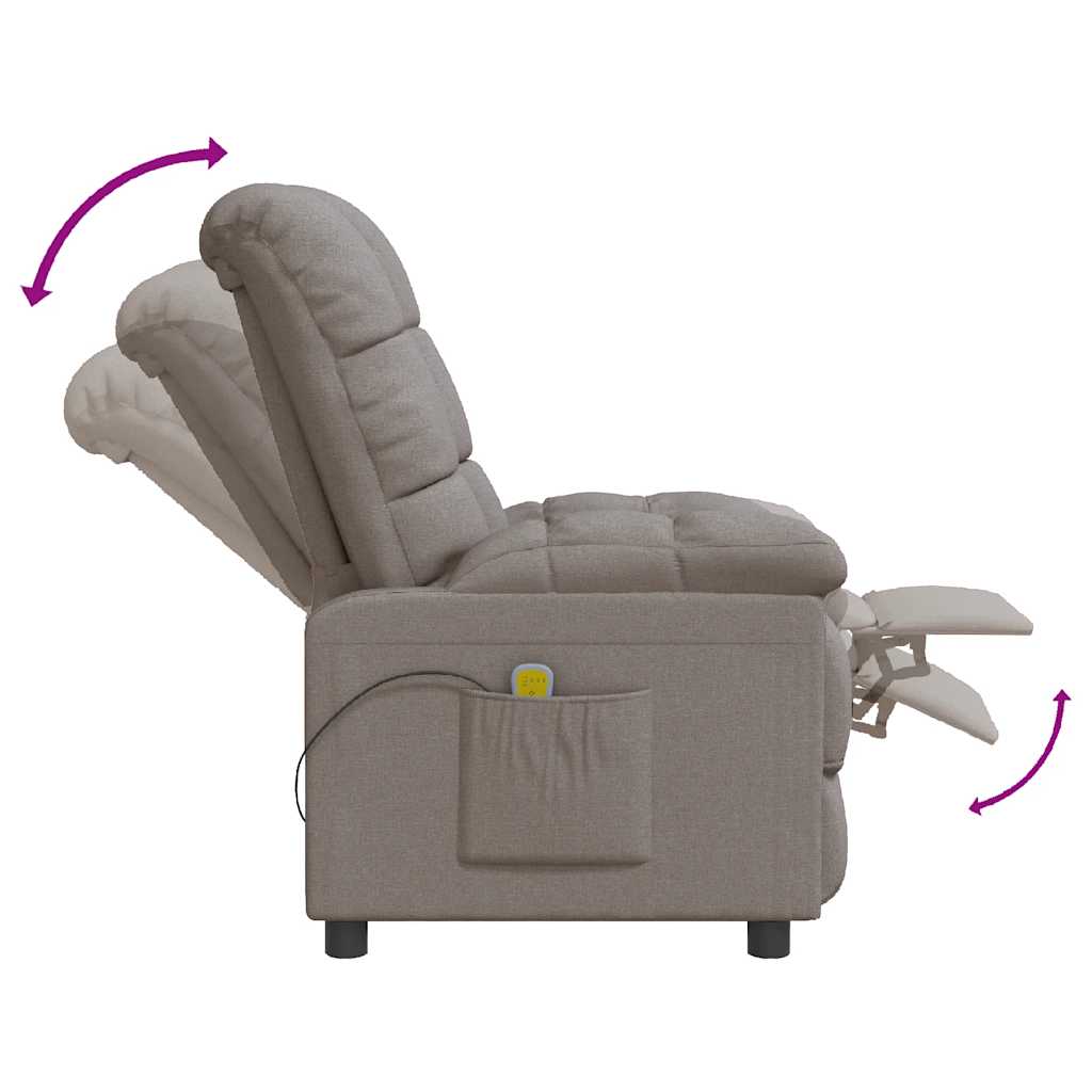 massagestol stof gråbrun