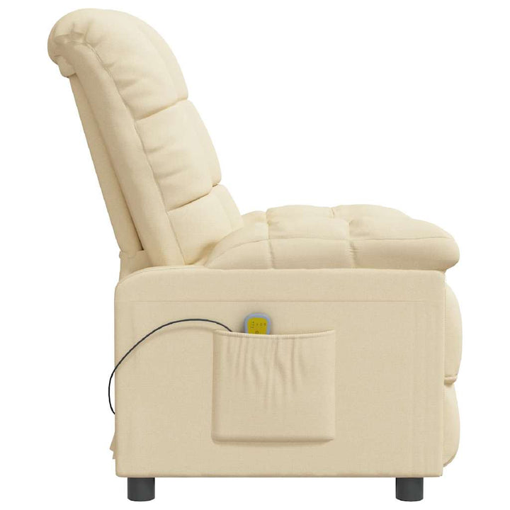 massagestol stof cremefarvet