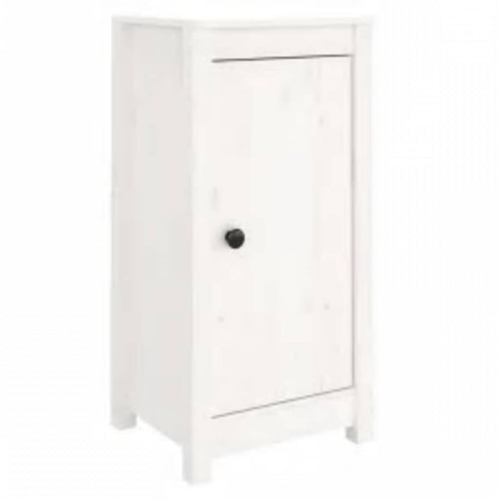 skænk 39x35x80 cm massivt fyrretræ hvid