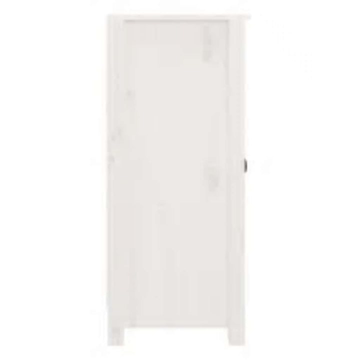 skænk 39x35x80 cm massivt fyrretræ hvid