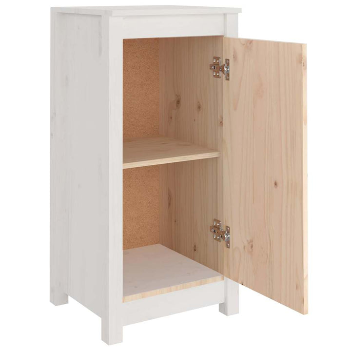 skænke 2 stk. 39x35x80 cm massivt fyrretræ hvid