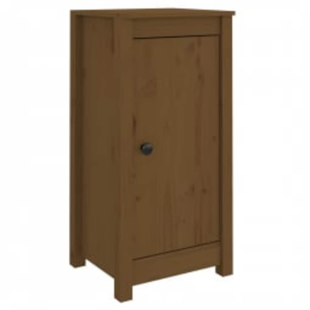 skænk 39x35x80 cm massivt fyrretræ gyldenbrun
