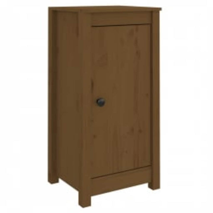 skænk 39x35x80 cm massivt fyrretræ gyldenbrun